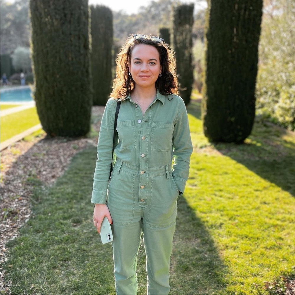 Madewell Garment Dyed Relaxed Coverall Jumpsuit